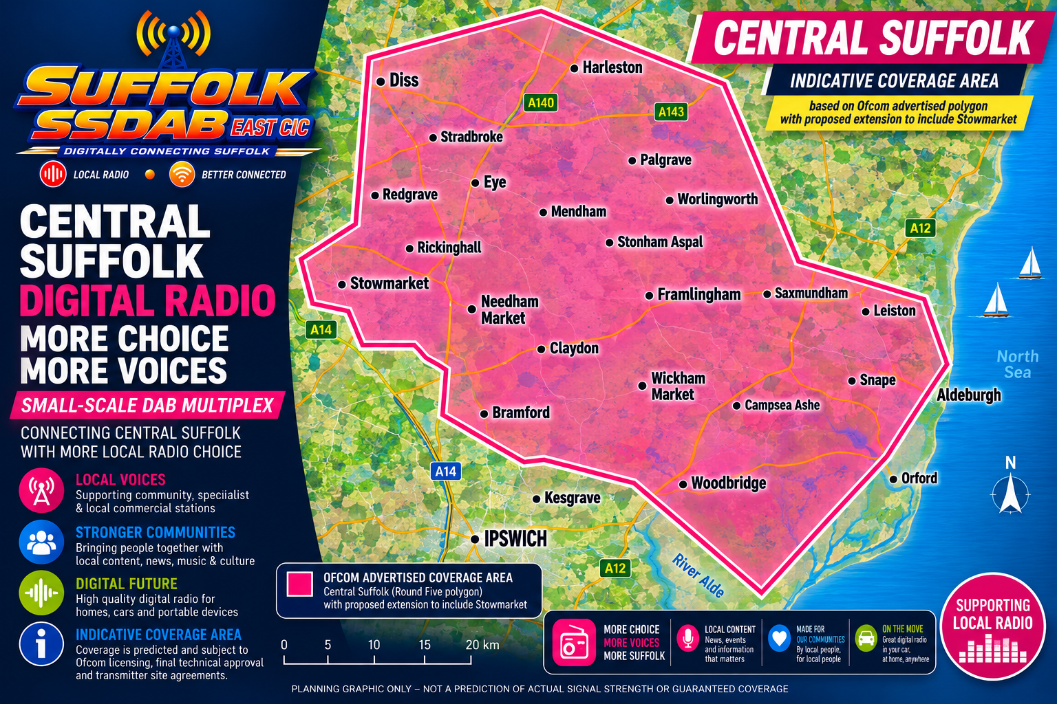 Central Suffolk SSDAB proposed coverage map
